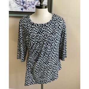 Avenue Blouse 18/20 Black/White NEW